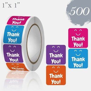 500 thank you stickers